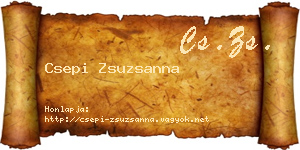 Csepi Zsuzsanna névjegykártya